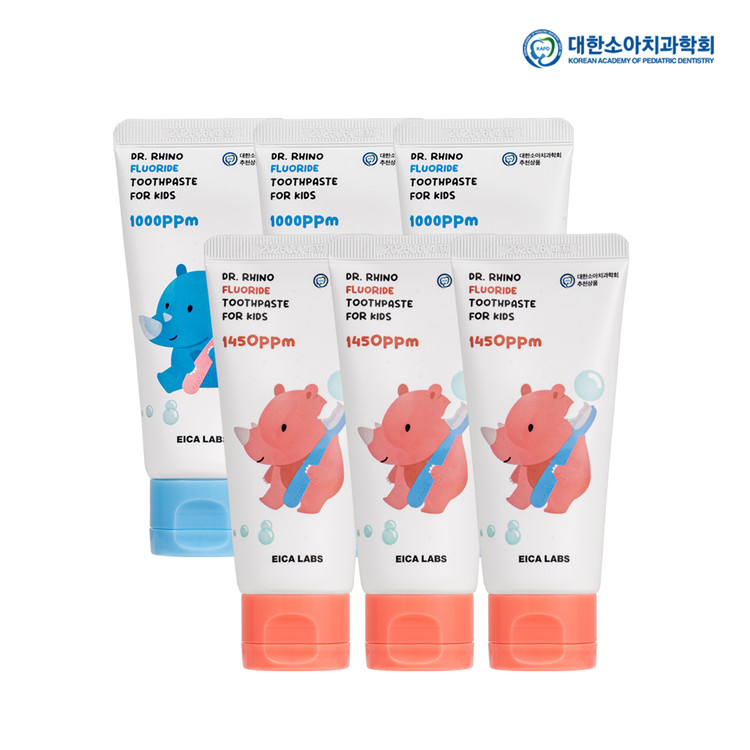 어린이 고불소치약 코뿔소치약 60g 3개입